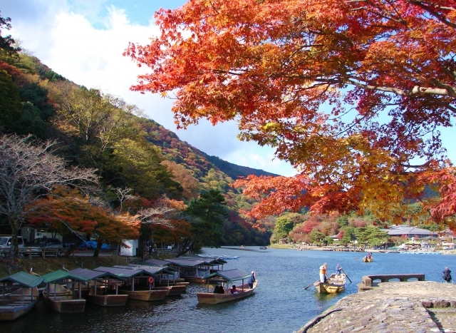 紅葉の名所１　京都の嵐山