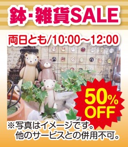 鉢・雑貨SALE　新春イベント