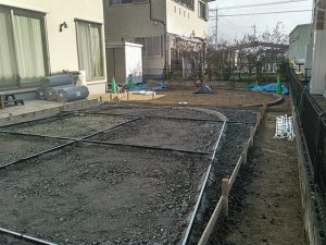 グランド工房佐賀店　左官作業